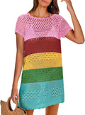 Women's Swimsuit Cover Ups, Mesh Knit Crochet Hollow Out, Bathing Suit for Summer Vacation, Beach Swimwear